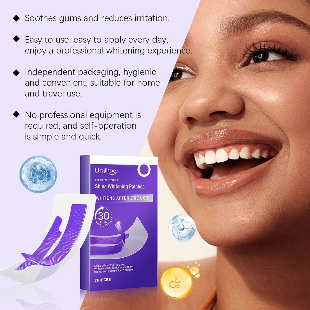 Purple Teeth Whitening Strips - Everyday Pocket Glow